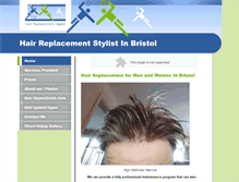 Tablet Screenshot of hairreplacementstylist.co.uk